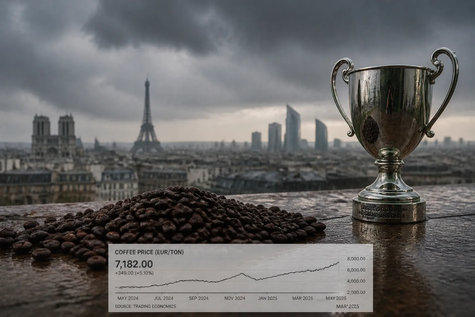 World Coffee Champions Crowned in Brussels as Brazil-Rain-Driven Arabica Prices Surge