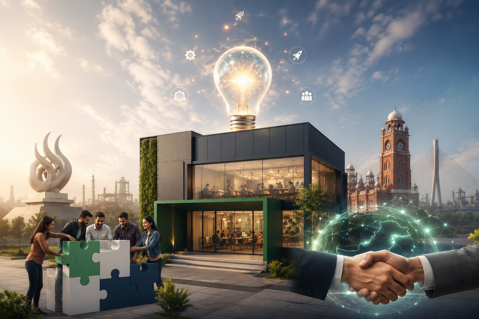 Ignite, Mobilink Bank, and CyberVision Launch Pakistans Ninth National Incubation Center in Sialkot